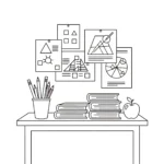 coloriage Retour à L’école pour primaire