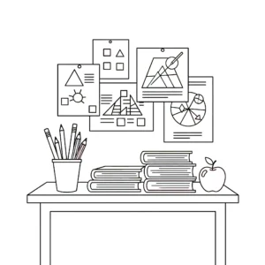coloriage Retour à L’école pour primaire