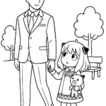 coloriage Spy x Family à imprimer pour enfant de 10 ans