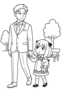 coloriage Spy x Family à imprimer pour enfant de 10 ans