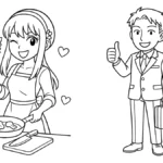 coloriage Spy x Family à imprimer pour enfant de 3 ans