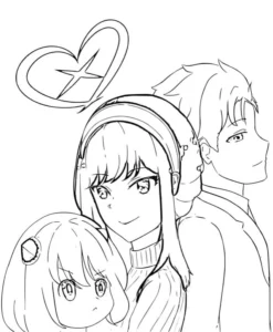 coloriage Spy x Family à imprimer gratuitement pdf