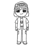 coloriage Stranger Things à imprimer pour enfant de 9 ans