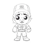 coloriage Stranger Things pour bebe a imprimer