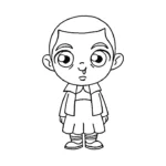coloriage Stranger Things de pour enfants