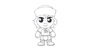 coloriage Stranger Things pour enfant de 7 ans
