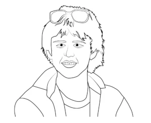 image de coloriage Stranger Things pour enfant