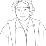coloriage Stranger Things à imprimer pour enfant de 6 ans