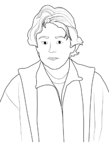 coloriage Stranger Things à imprimer pour enfant de 6 ans