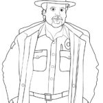 coloriage Stranger Things pour enfants à imprimer