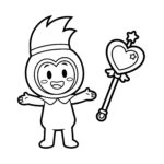 coloriage Teenieping et son objet magique pour enfant