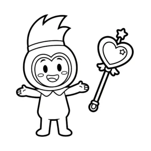coloriage Teenieping et son objet magique pour enfant