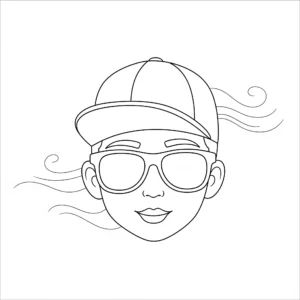 coloriage Visage pour enfant de 8 ans