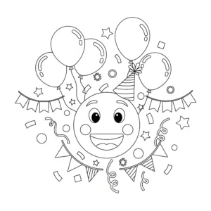 coloriage Visage educatif pour enfant