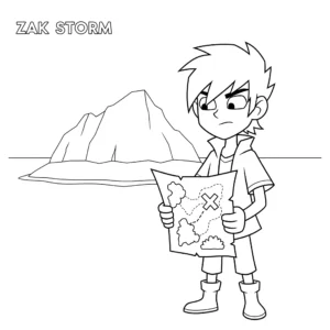 coloriage Zak Storm pour enfant de 5 ans