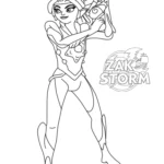 coloriage Zak Storm à imprimer kawaii