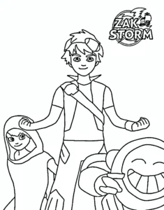 coloriage Zak Storm à imprimer pour enfant de 6 ans