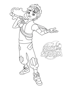 coloriage Zak Storm pour enfant de 5 ans