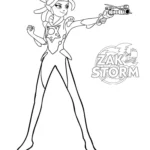 coloriage Zak Storm à imprimer pour enfant de 3 ans