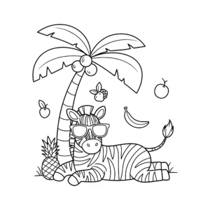 coloriage Zebre a colorier en ligne gratuitement