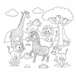 coloriage Zebre pour enfants