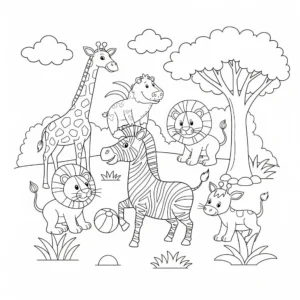 coloriage Zebre pour enfants