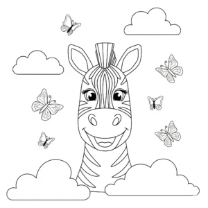 coloriage Zebre à imprimer pour enfant de 8 ans