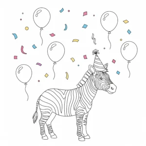 coloriage Zebre pour enfant de 7 ans