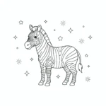 coloriage Zebre pour enfant de 10 ans