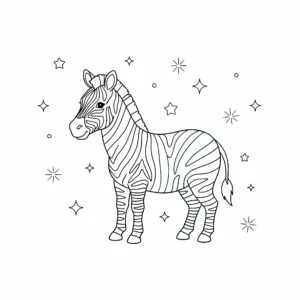 coloriage Zebre pour enfant de 10 ans