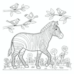 coloriage Zebre pour enfant de à imprimer