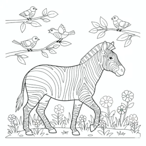 coloriage Zebre pour enfant de à imprimer