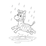 imprimer coloriage Zebre pour enfant