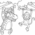coloriage Zebre a imprimer
