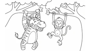 coloriage Zebre a imprimer