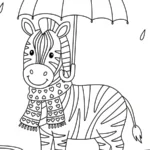 coloriage Zebre a colorier en ligne gratuitement