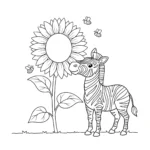 coloriage Zebre et decoupage