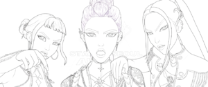 coloriage KPop Demon Hunters update à imprimer pour enfant de 3 ans