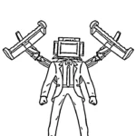 coloriage Cameraman pour enfant a imprimer gratuit