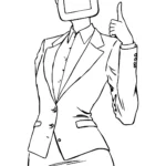 coloriage Cameraman à imprimer gratuitement pdf
