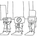 coloriage Cameraman à imprimer pour enfant de 6 ans