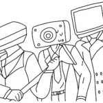 coloriage Cameraman à imprimer pour enfant de 4 ans
