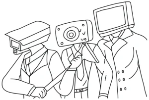 coloriage Cameraman à imprimer pour enfant de 4 ans