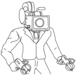 coloriage Cameraman à imprimer pdf gratuit