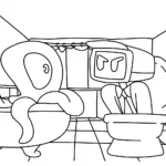 coloriage Cameraman pour enfant de 5 ans