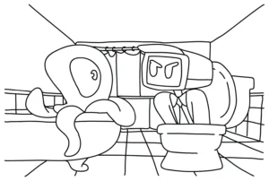 coloriage Cameraman pour enfant de 5 ans