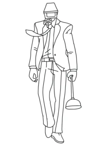 coloriage Cameraman pour enfants a imprimer