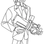 coloriage Cameraman et découpage à imprimer