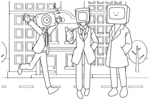 coloriage Cameraman gratuit pour enfants