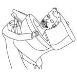 image pour coloriage Cameraman enfant